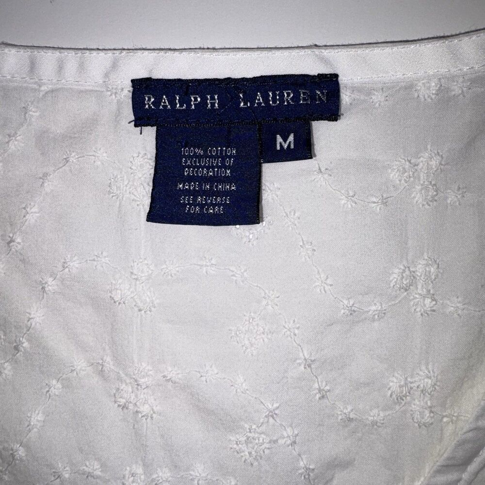 Ralph Lauren White Eyelet Drawstring Coverup Top … - image 6